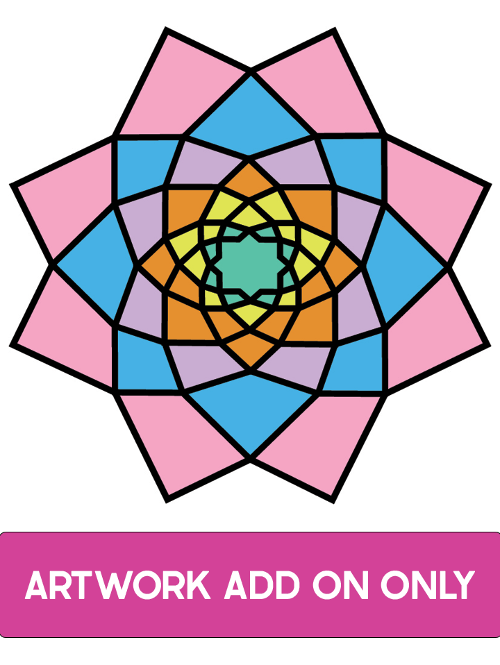 Shaped Flower Artwork ADD ON ONLY