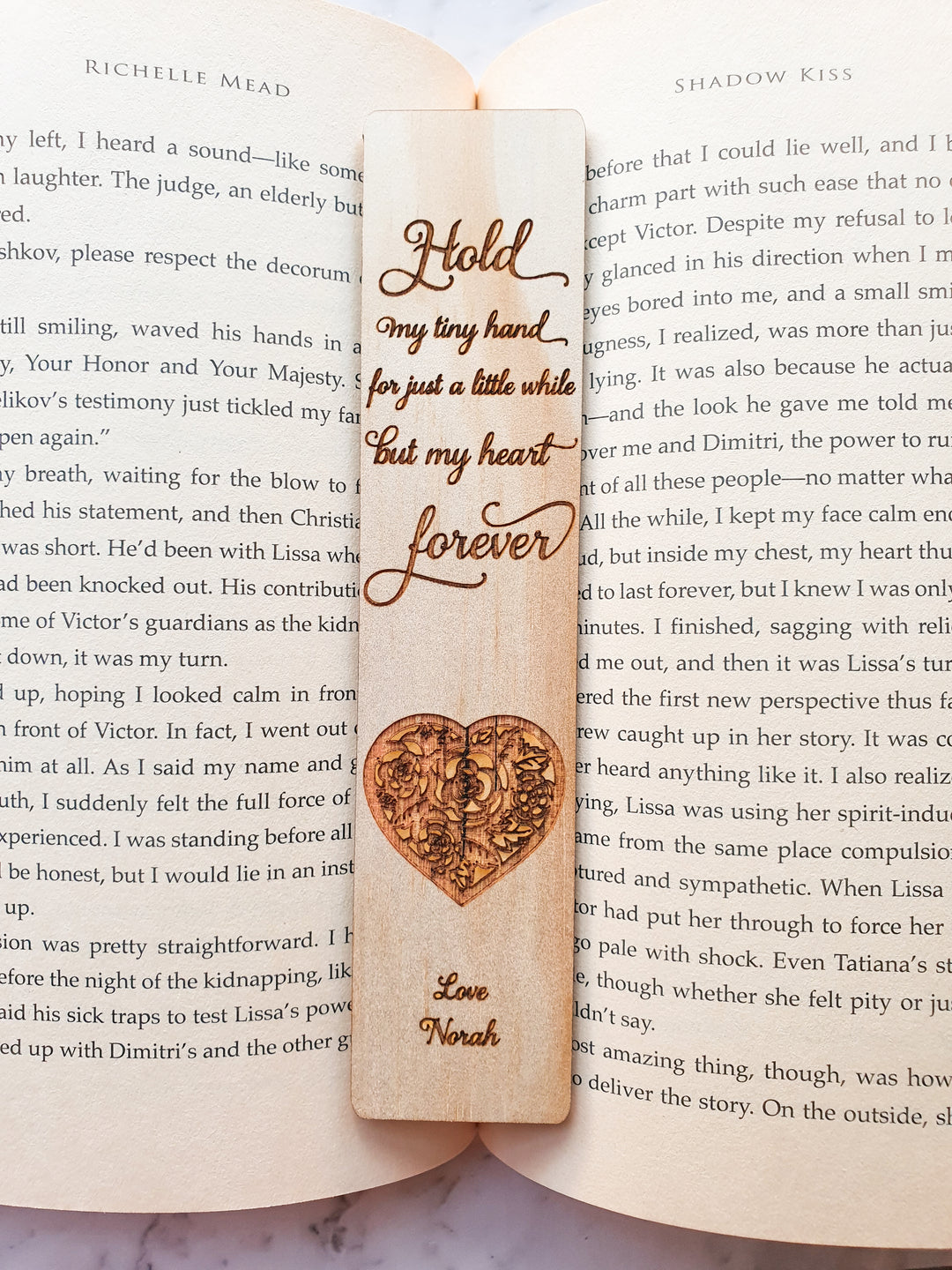 Hold my tiny hand bookmark