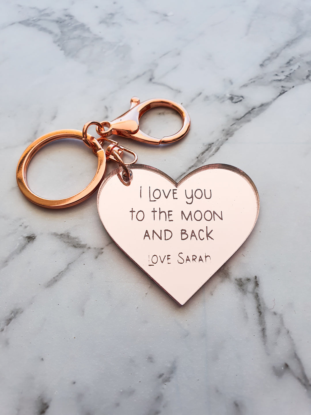 Love You to the Moon and Back Keyring