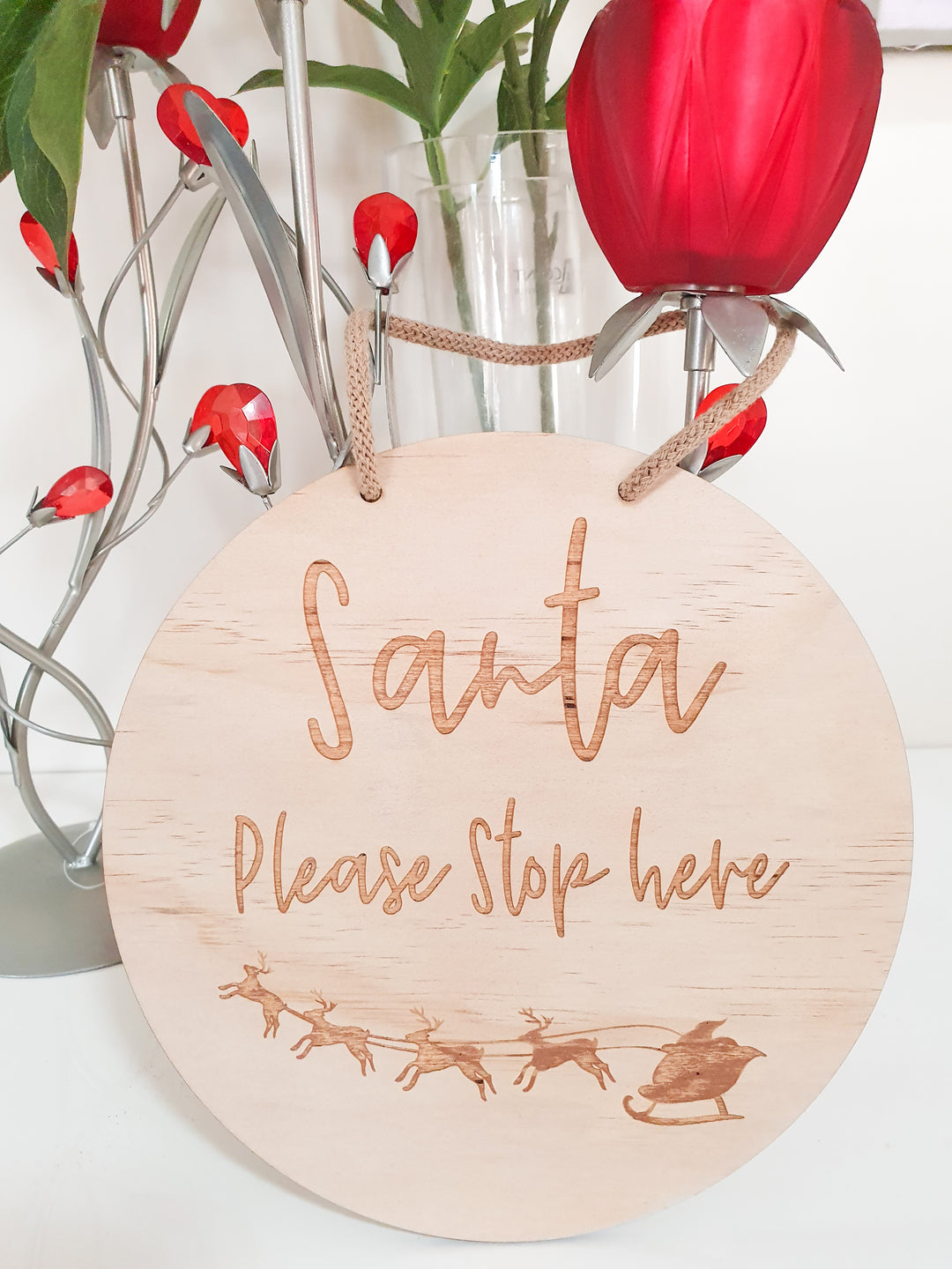 Santa Please Stop Here Plaque