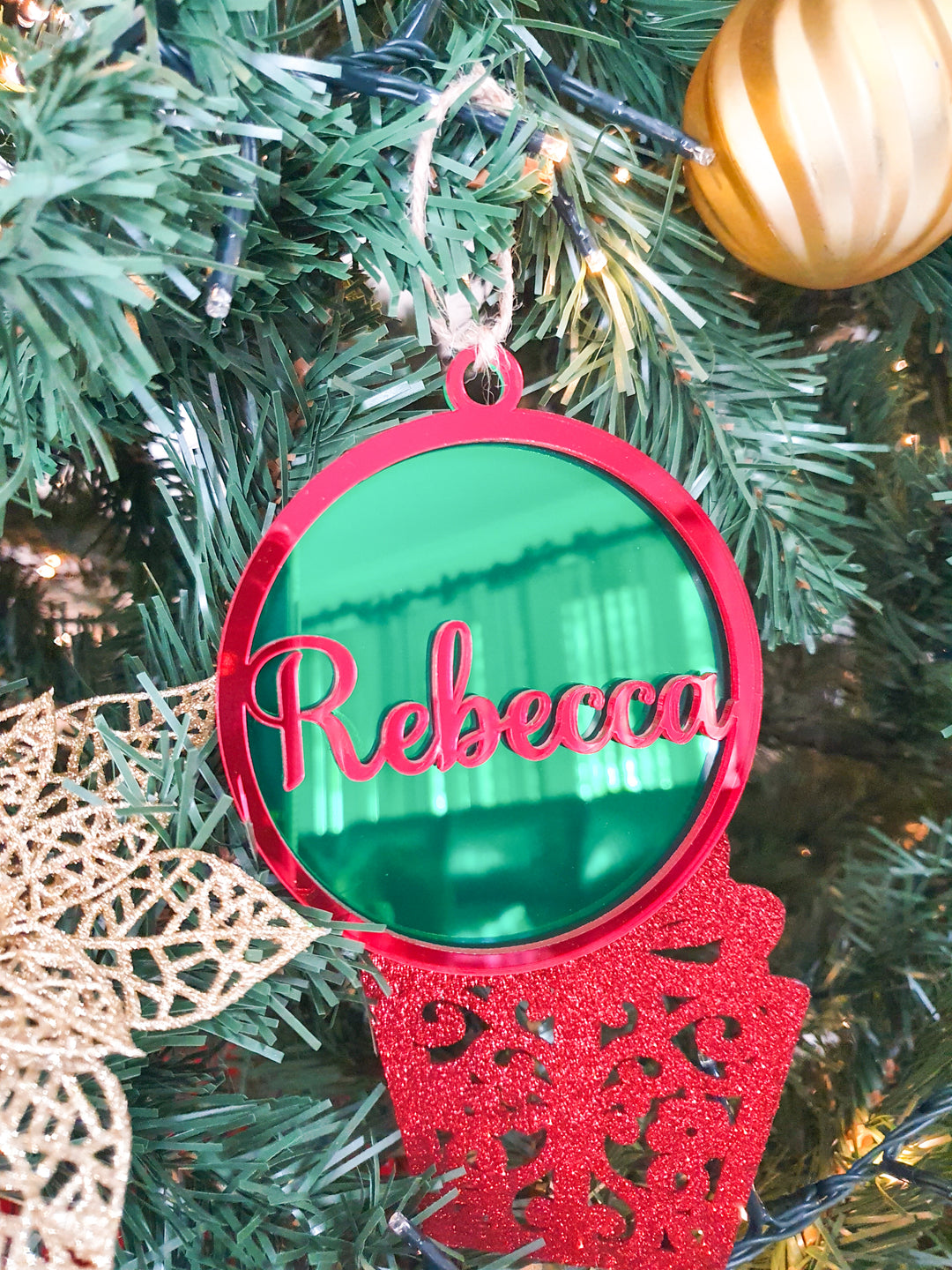 Double Layer Name Ornament