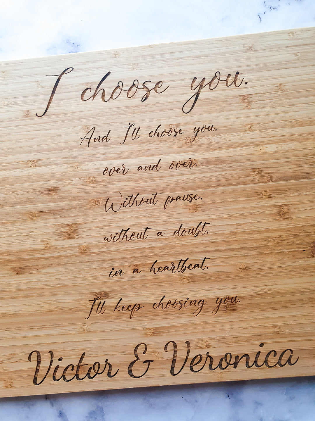 I choose you Bamboo Chopping Board