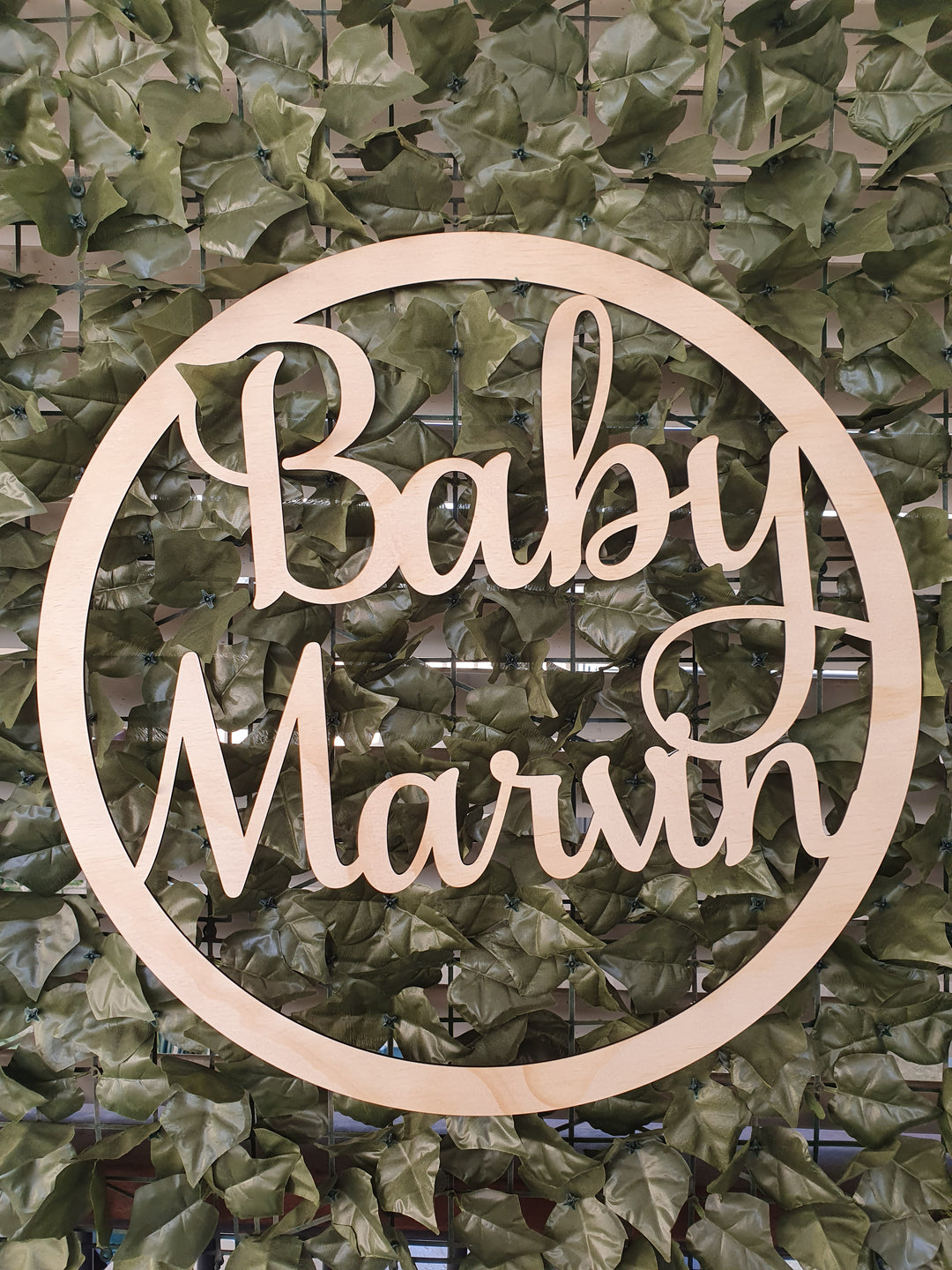 Baby Name Hoop Sign