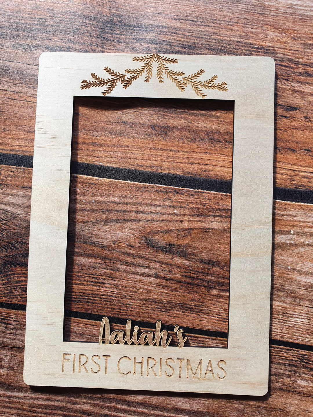Personalised First Christmas Photo Frame Magnet