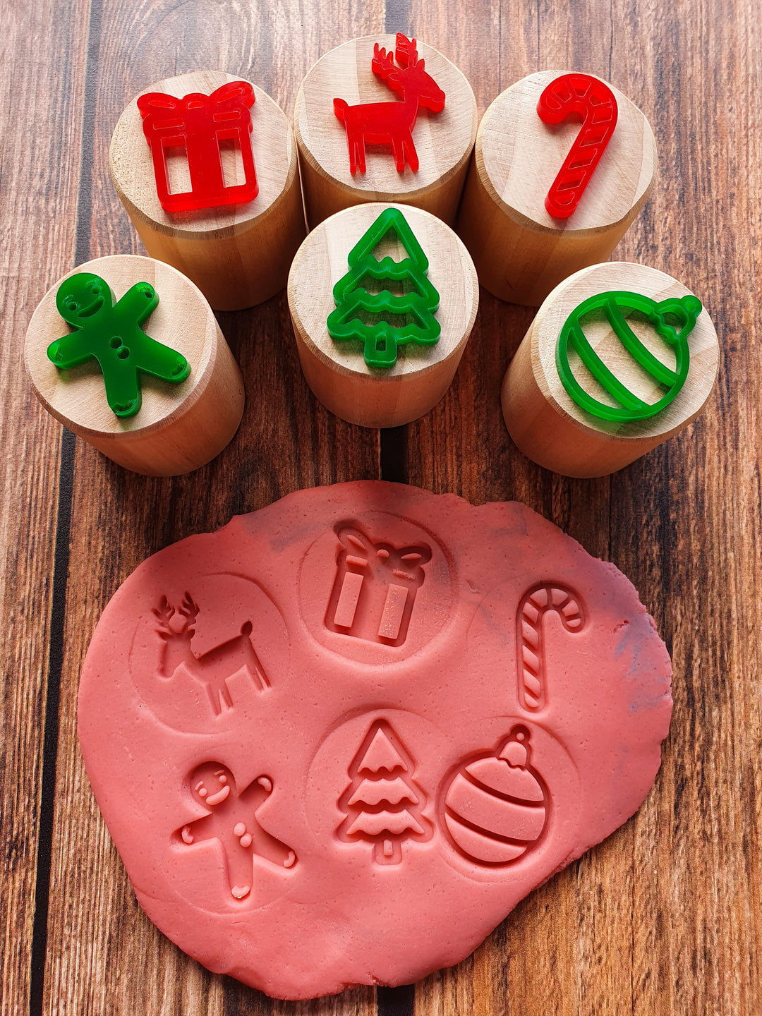 Acrylic Playdough Stamps - Christmas Set