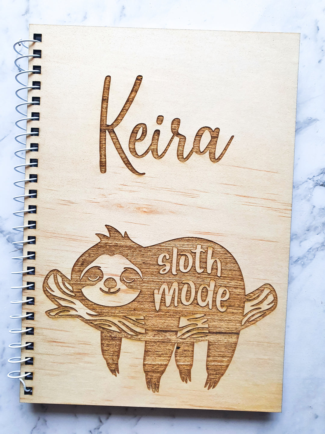 Personalised Sloth Notebook