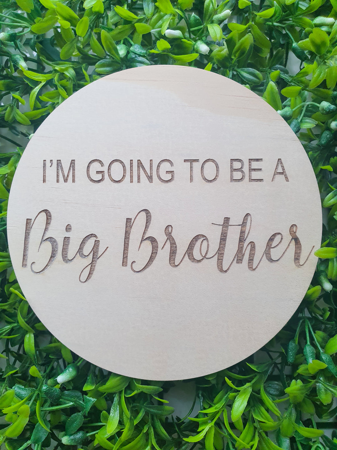 I'M GOING TO BE A Big Brother plaque