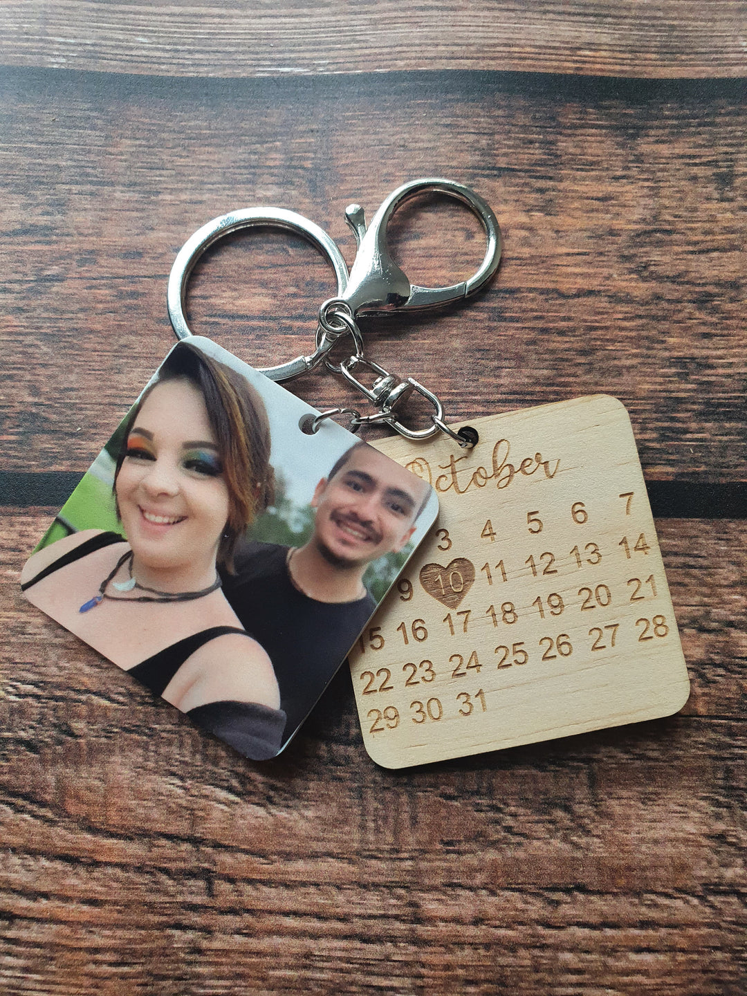 Photo & Date Keyring
