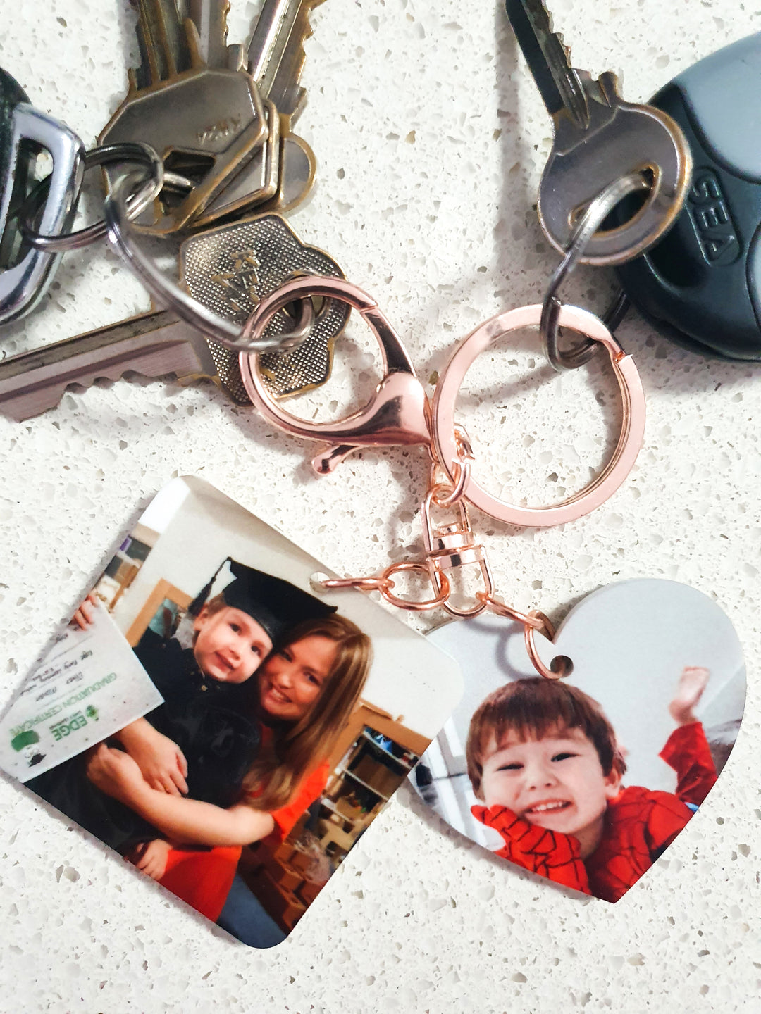 Double Photo Keyring