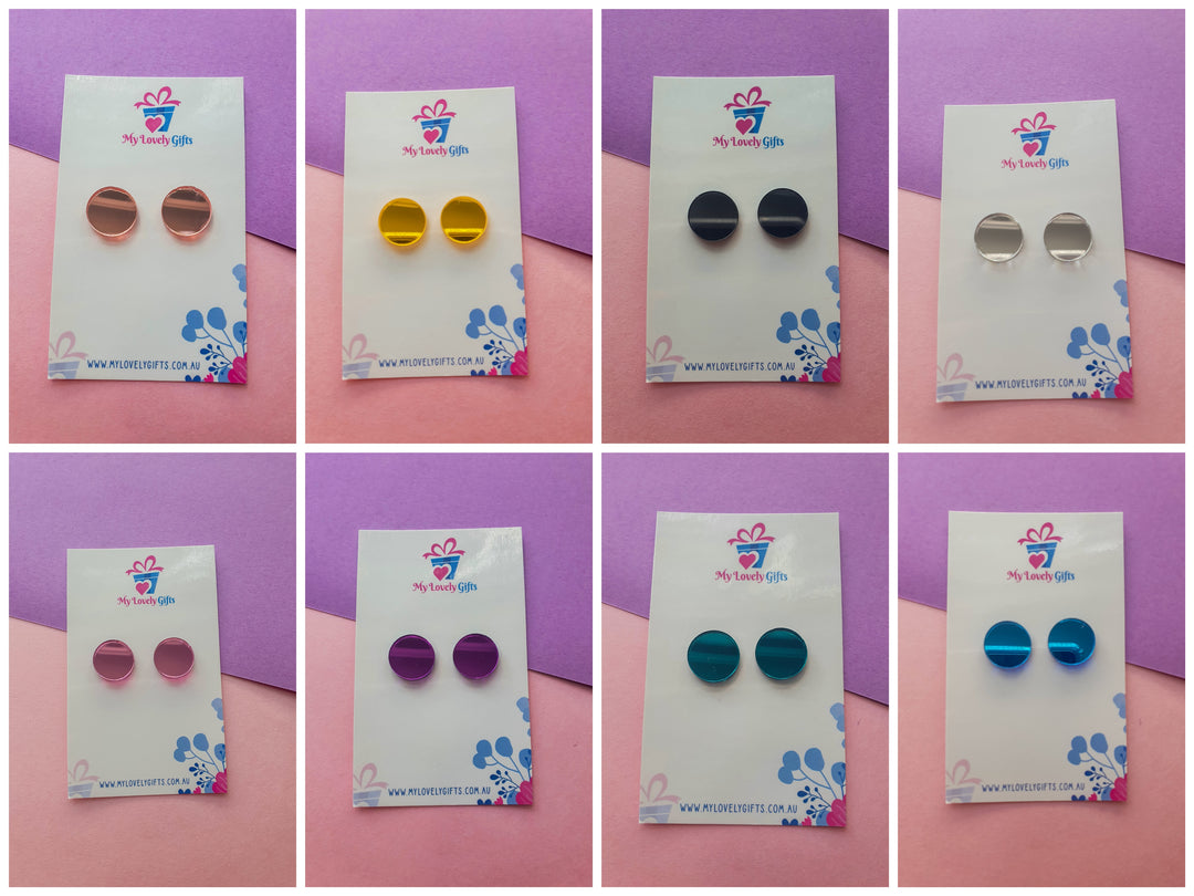 Large Mixed Bag Mirror Acrylic Round Blanks