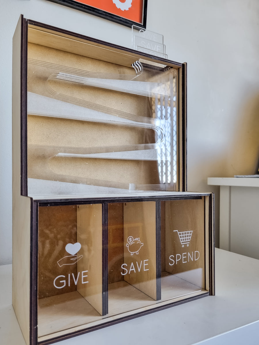 Give Save Spend Coin Drop Money Box β MY LOVELY GIFTS