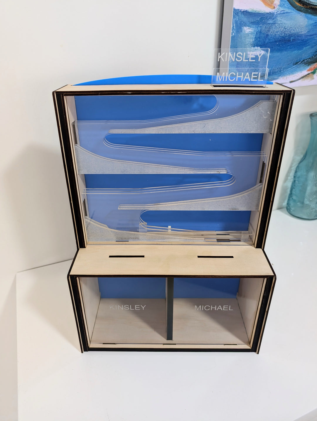 2 Section Coin Drop Money Box