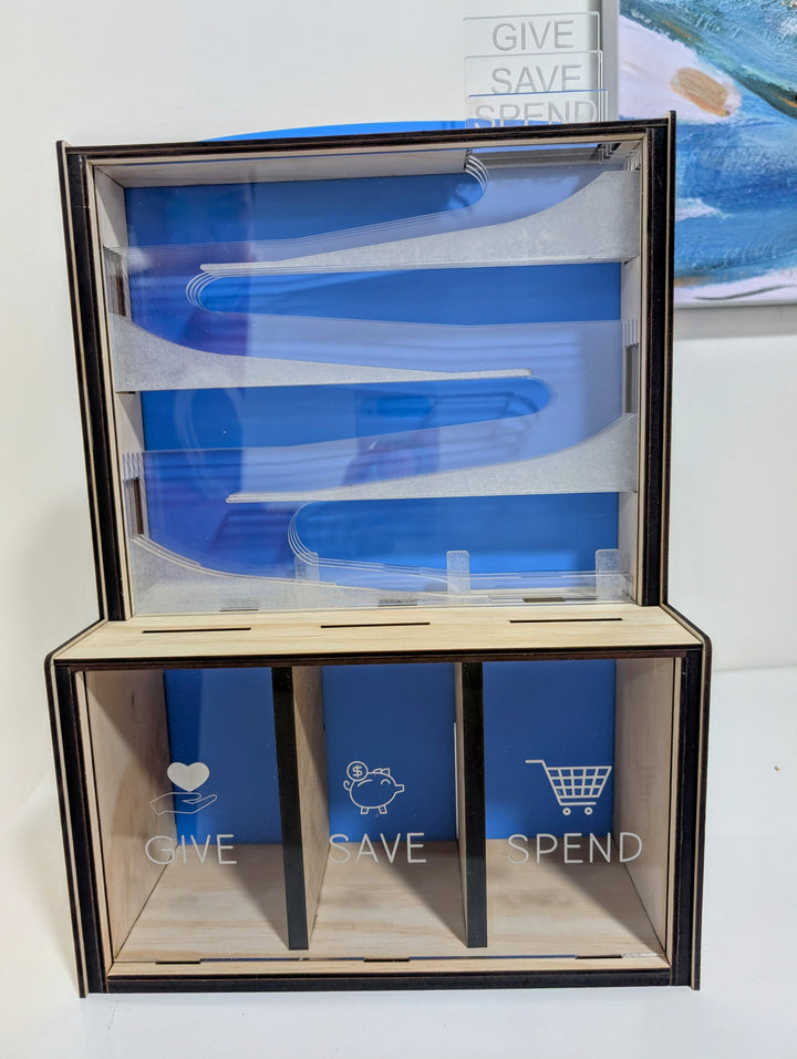 Give Save Spend Coin Drop Money Box