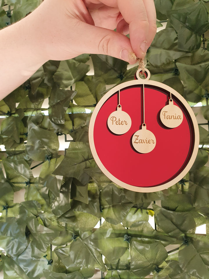 Bauble Names Ornament