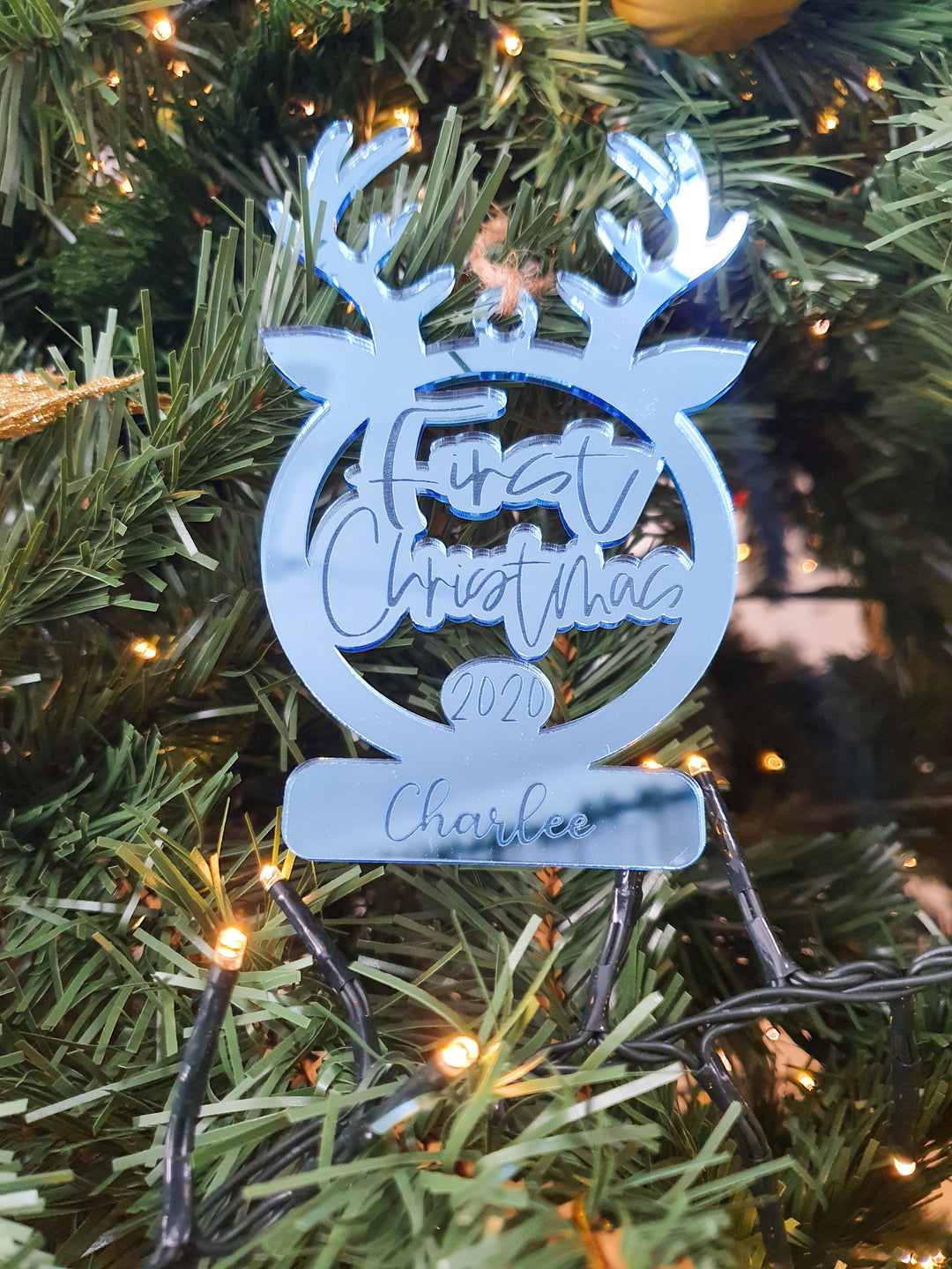 Reindeer First Christmas Ornament
