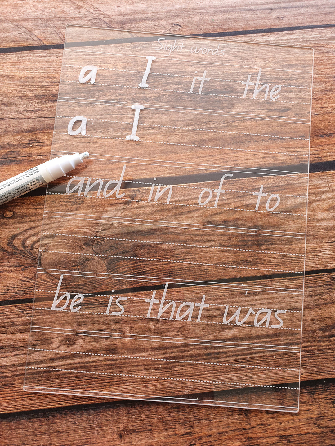 Golden Sight Words - Trace & Wipe Board