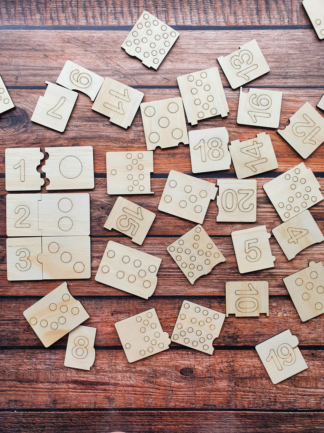 1 - 20 Numbers Matching Puzzle