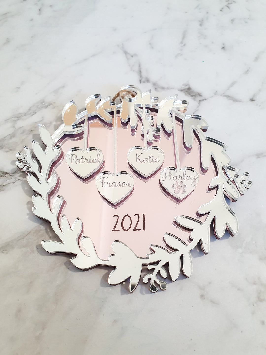 Wreath Family Ornament