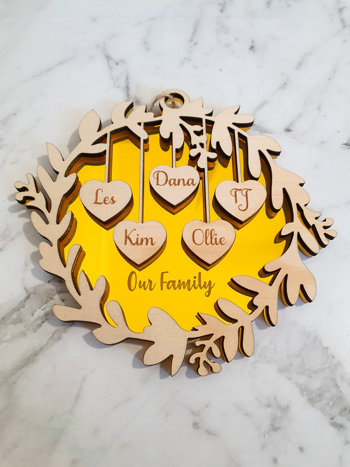 Wreath Family Ornament