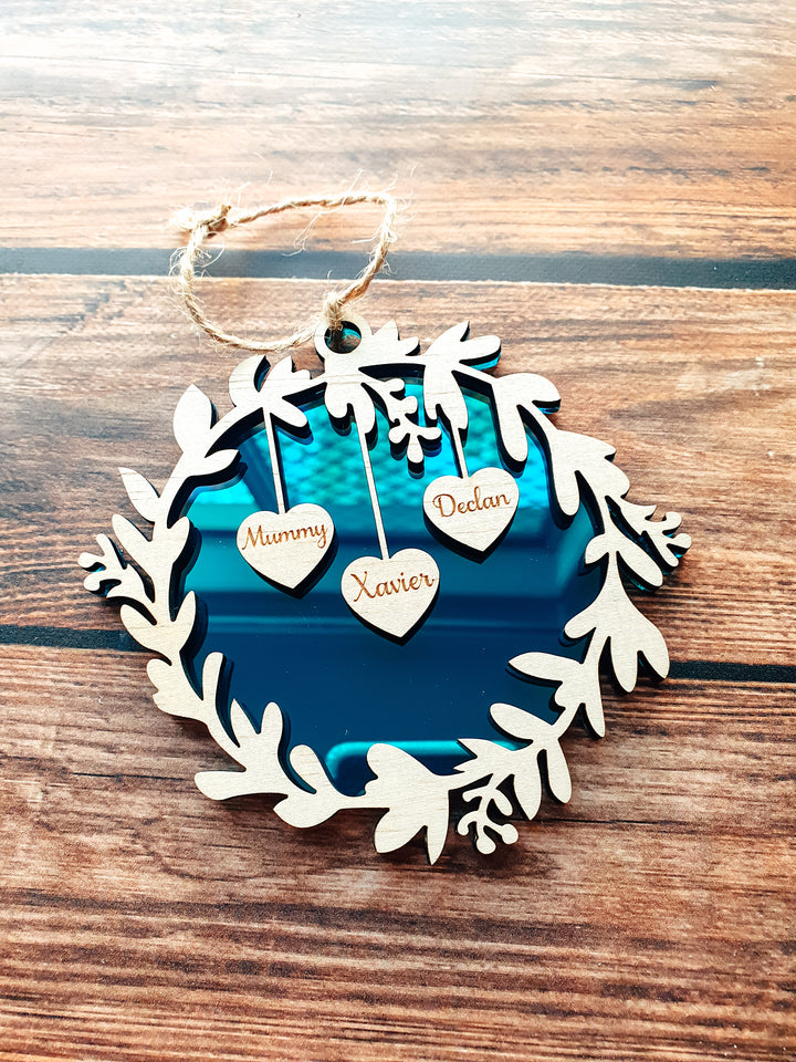 Wreath Family Ornament