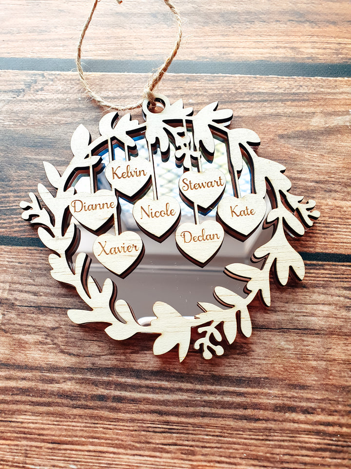 Wreath Family Ornament