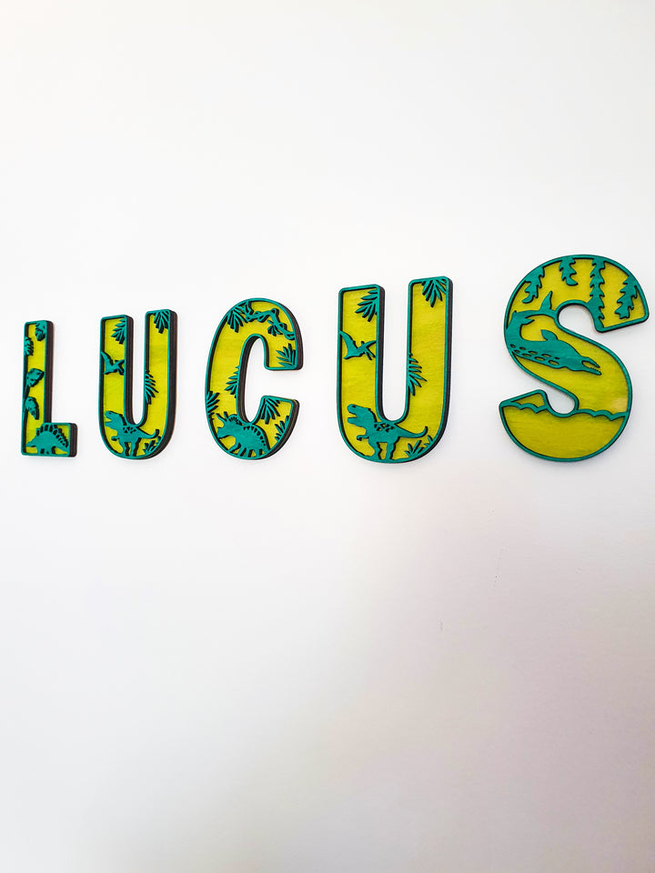 Dinosaur Theme Letters - LARGE SIZE