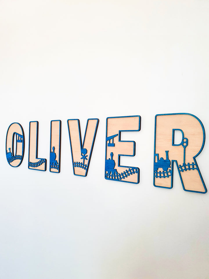 Train Theme Letters - MEDIUM SIZE