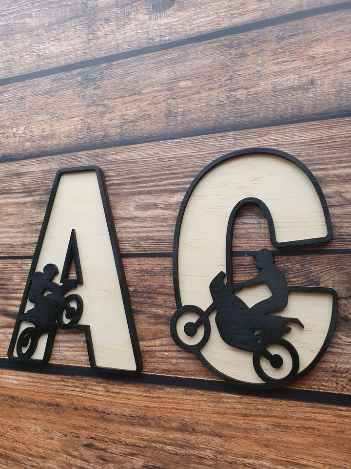 Bike Theme Letters - EXTRA LARGE SIZE