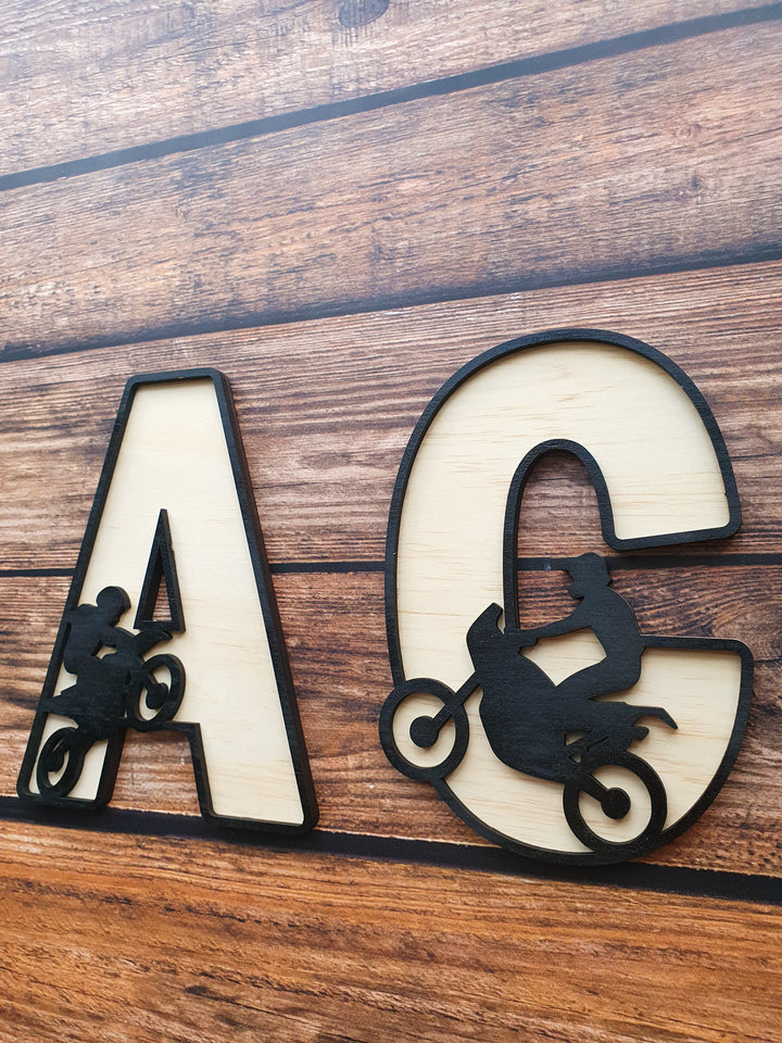 Bike Theme Letters - LARGE SIZE