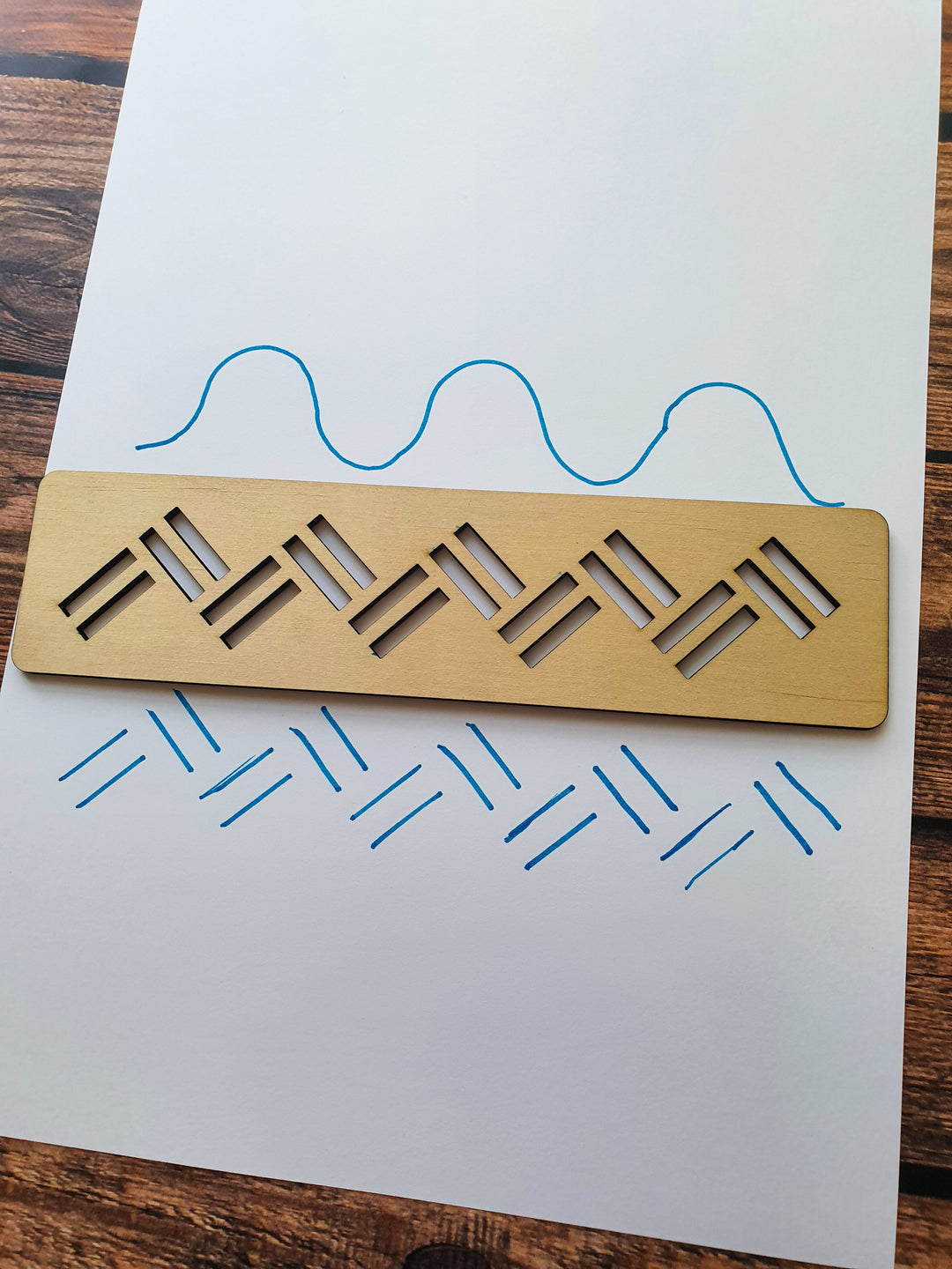 10 Wood Line Stencil Set