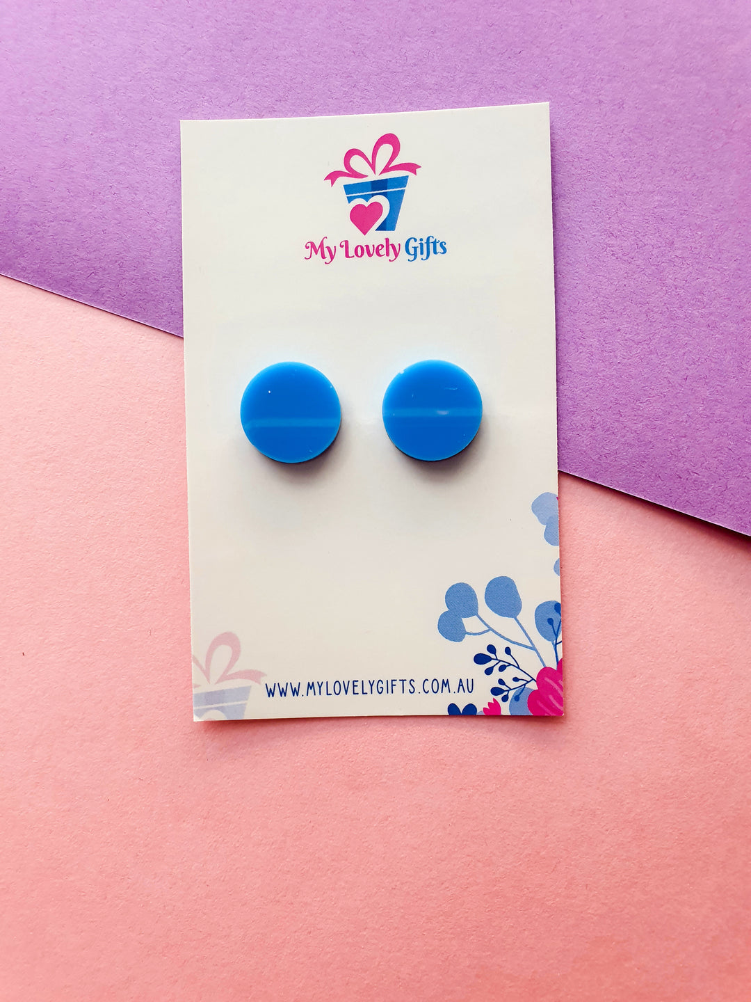 Sky Blue Stud Earrings