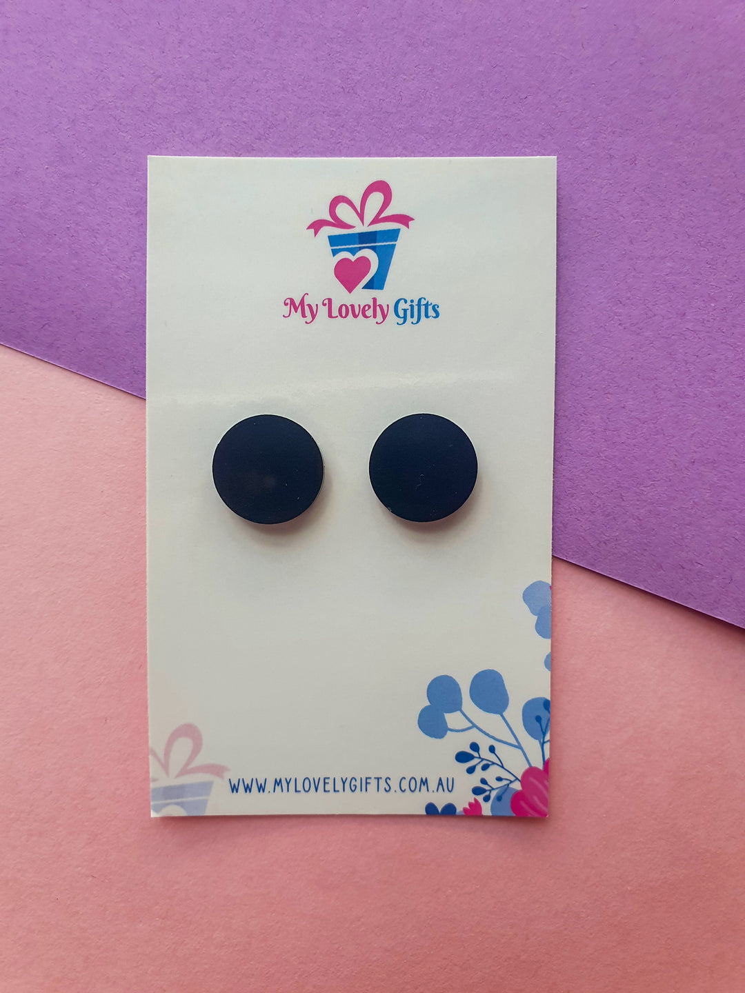 Black Stud Earrings