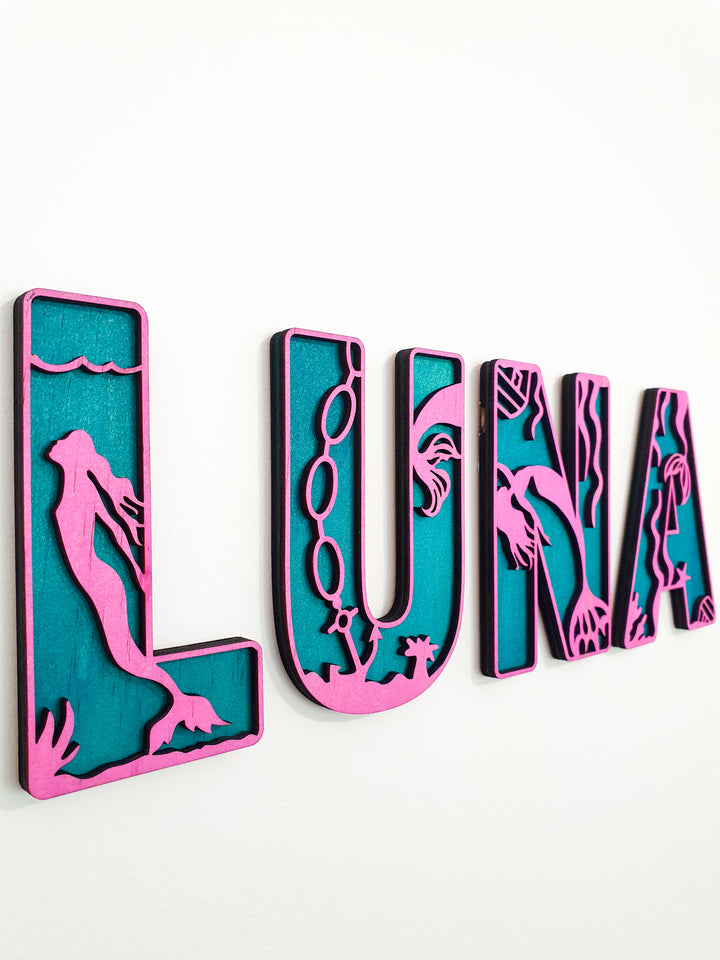 Mermaid Theme Letters - EXTRA LARGE SIZE