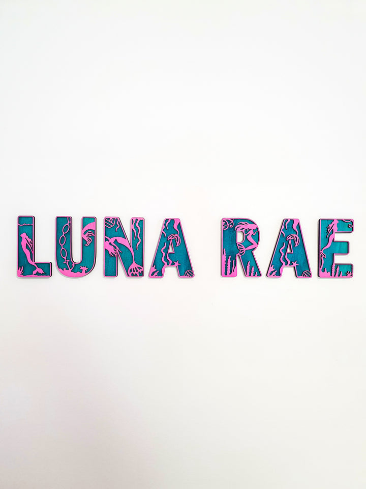 Mermaid Theme Letters - EXTRA LARGE SIZE