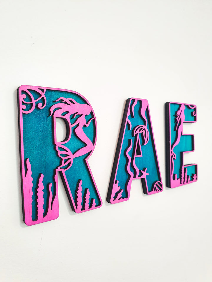 Mermaid Theme Letters - EXTRA LARGE SIZE