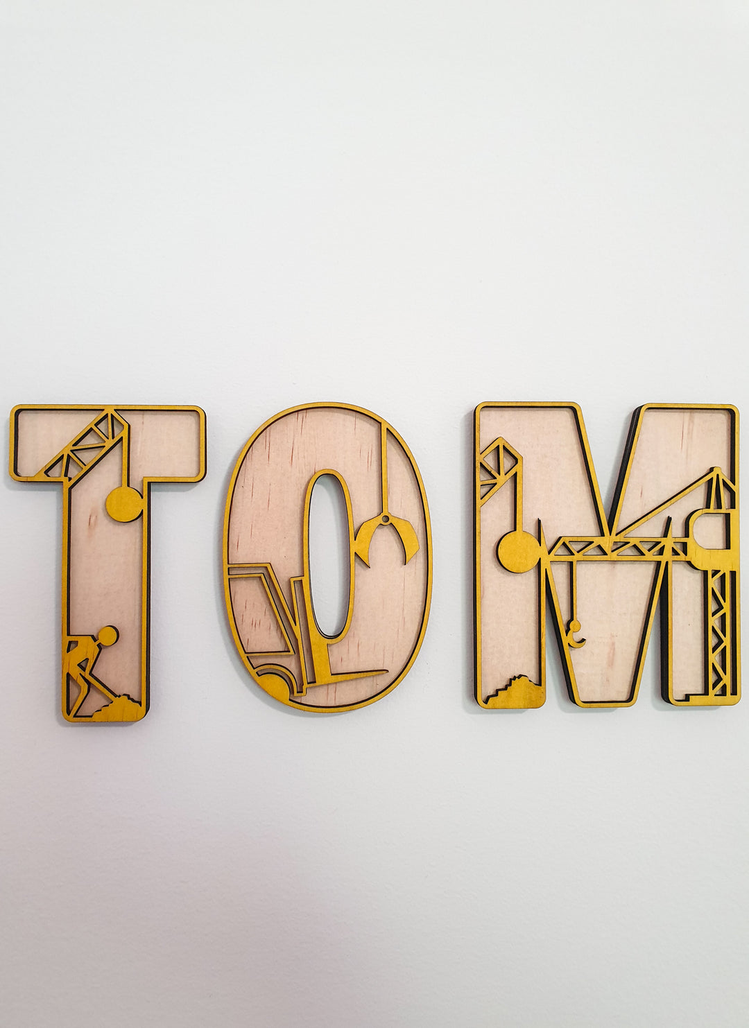 Construction theme Letters - SMALL SIZE