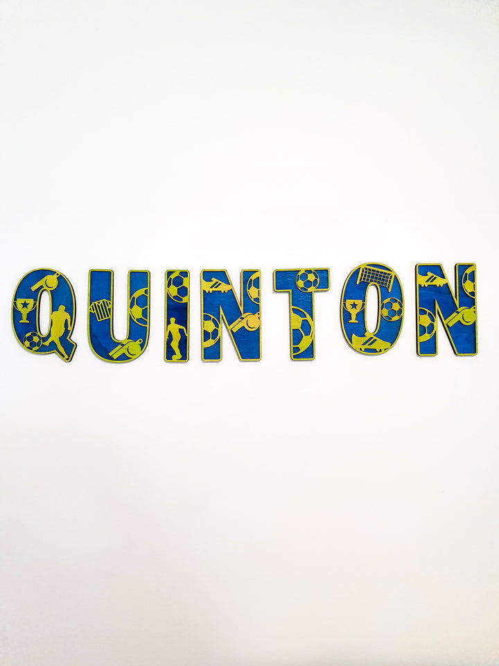 Soccer Theme Letters - LARGE SIZE