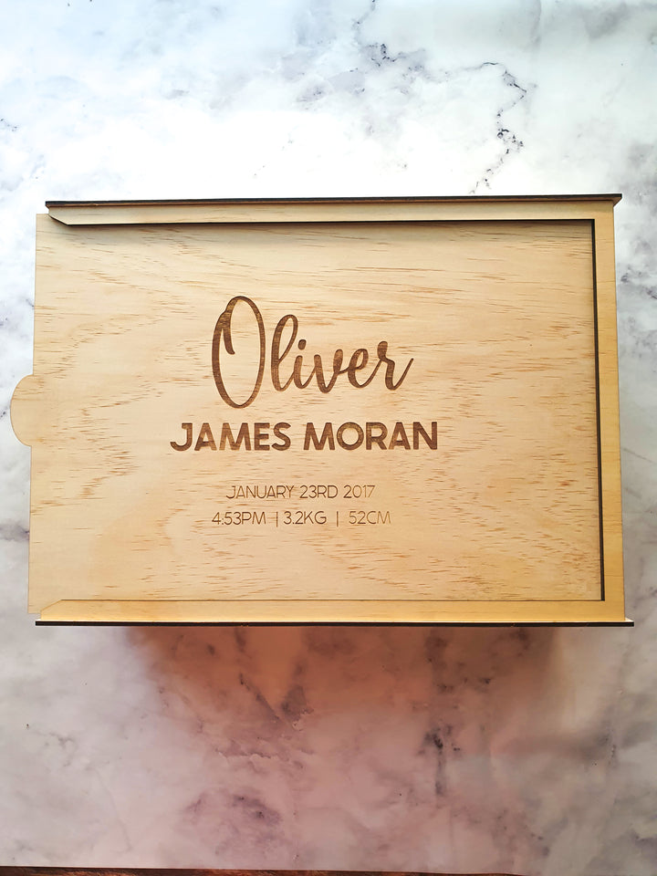 Birth Details Memory Box - Design 1