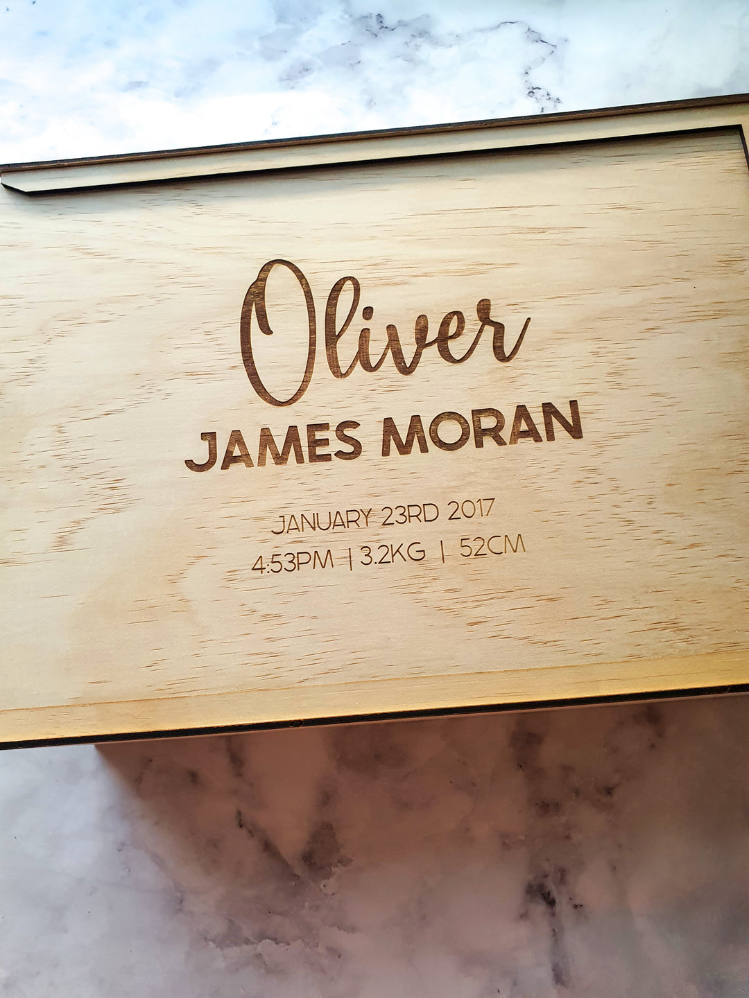 Birth Details Memory Box - Design 1
