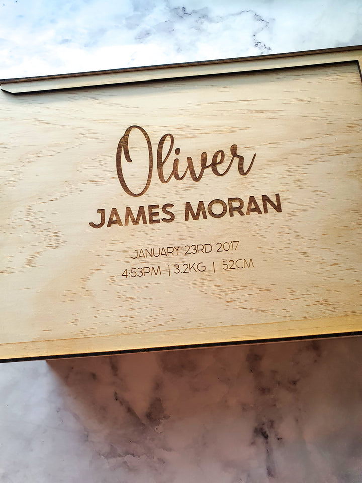Birth Details Memory Box - Design 1
