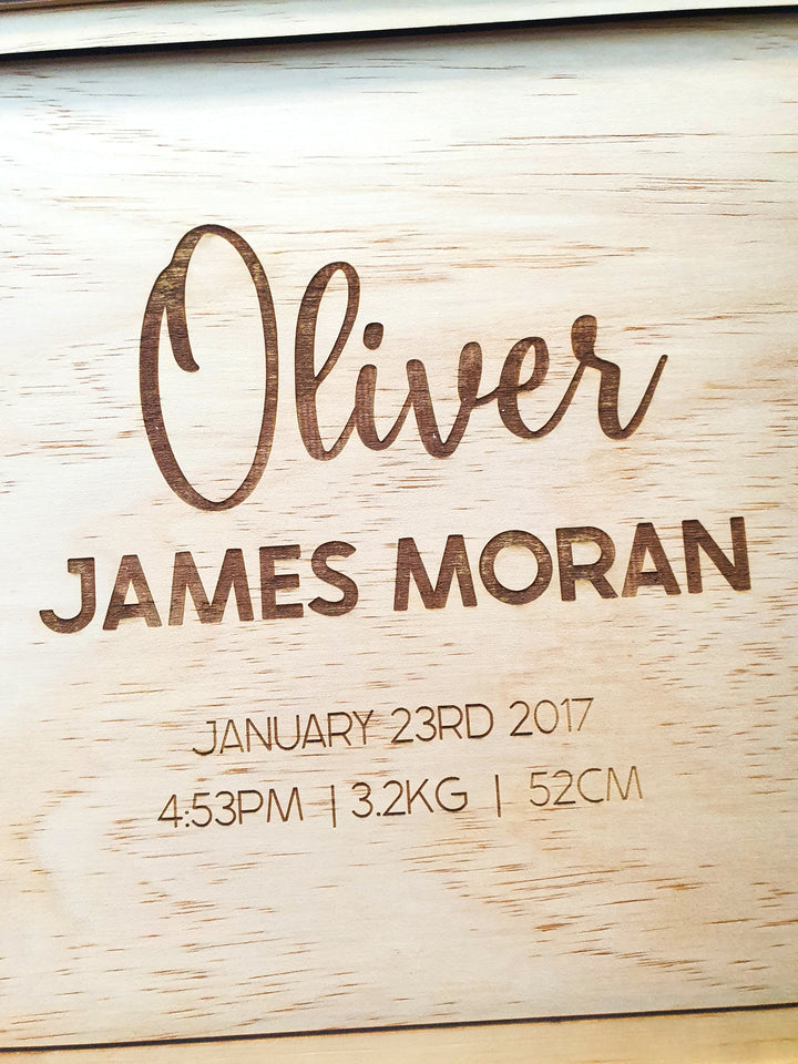 Birth Details Memory Box - Design 1