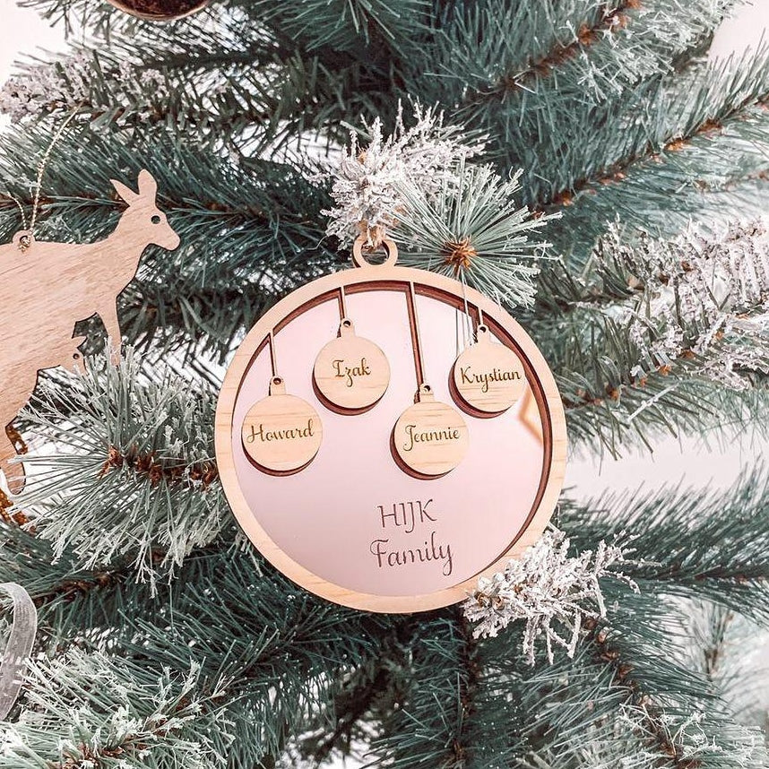Bauble Names Ornament