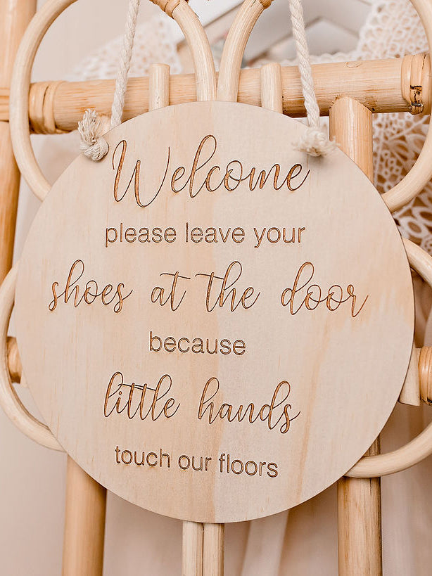 Little Hands Touch Our Floors Plaque