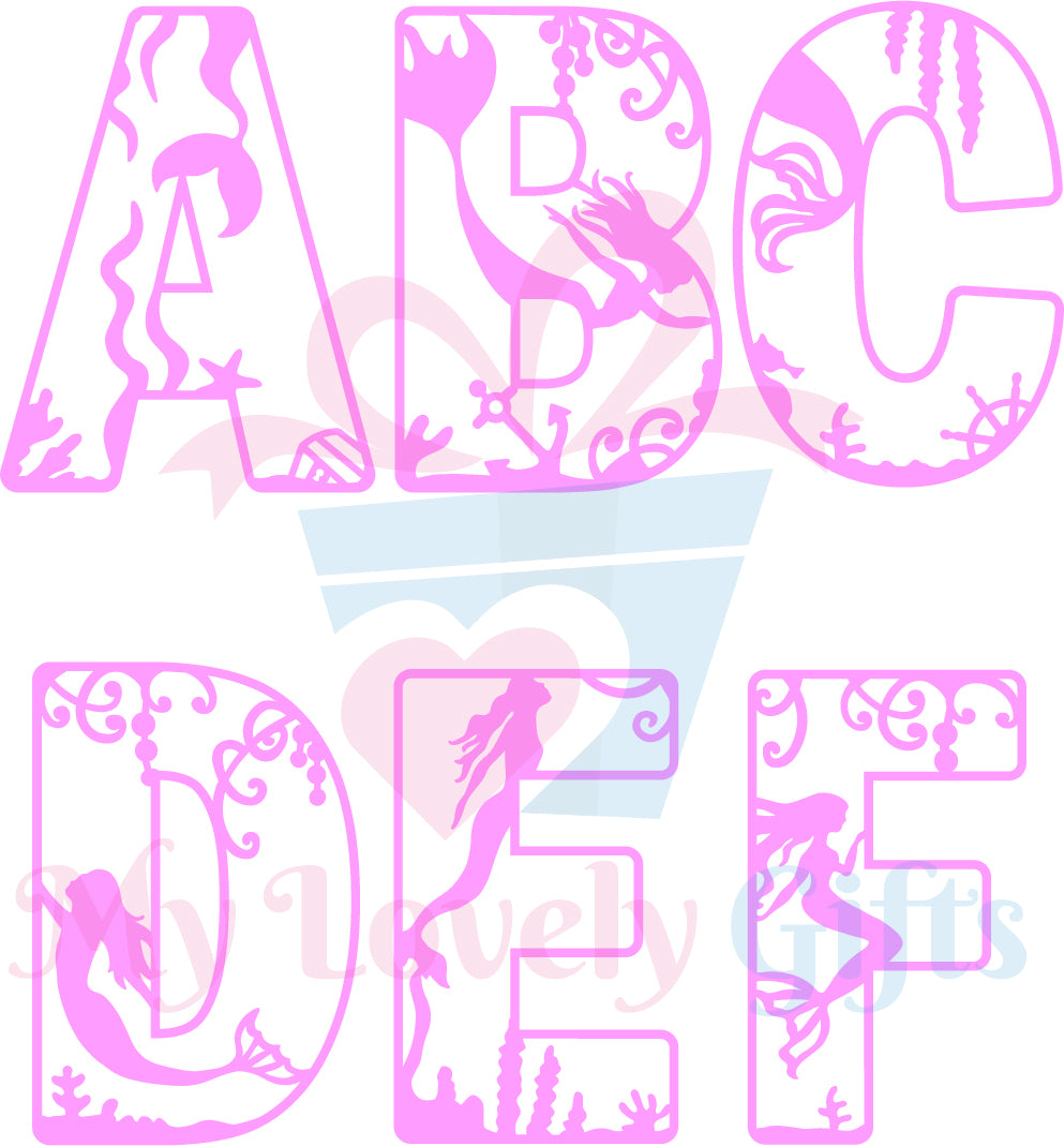 Mermaid Theme Letters - EXTRA LARGE SIZE
