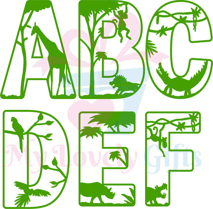 Safari Theme Letters - EXTRA LARGE SIZE